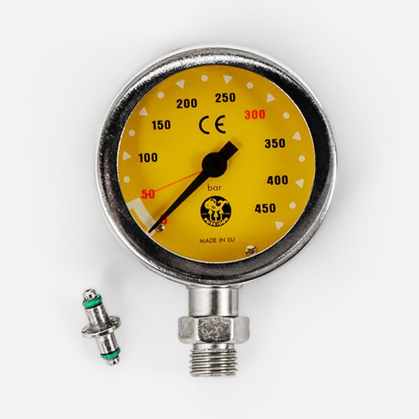 POSEIDON - Manometer mit Kevlar Schlauch - Schnorchel Tauchshop