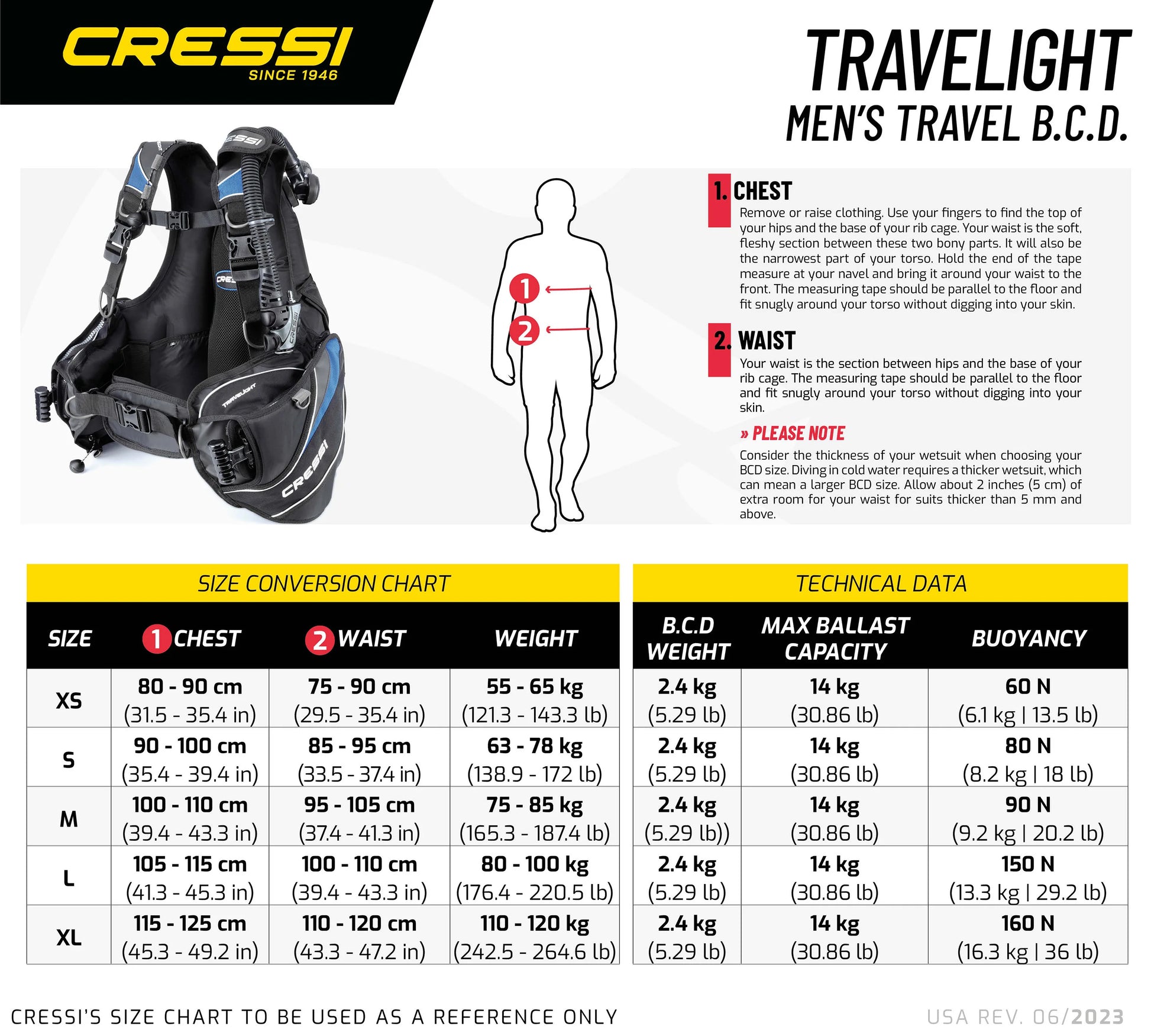 CRESSI Jacket Travelight - Schnorchel Tauchshop