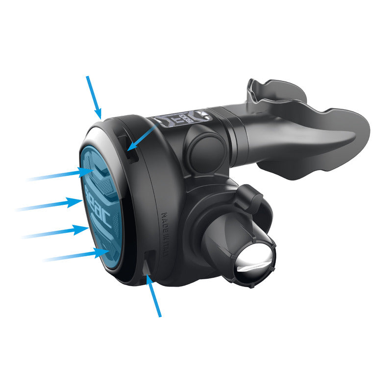 SEAC IT500 Atemregler, Black Edition - Schnorchel Tauchshop