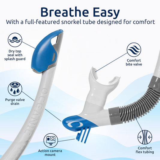 OCEANIC Schnorchel Set - ADULT - Schnorchel Tauchshop