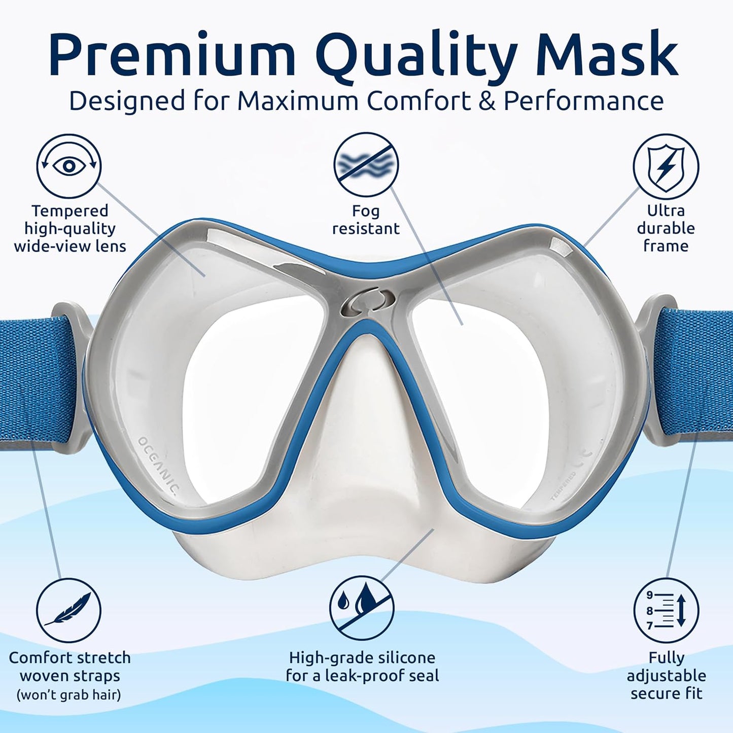 OCEANIC Schnorchel Set - ADULT - Schnorchel Tauchshop