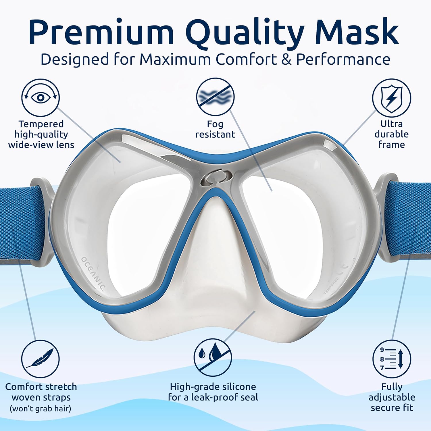 OCEANIC Schnorchel Set - ADULT - Schnorchel Tauchshop