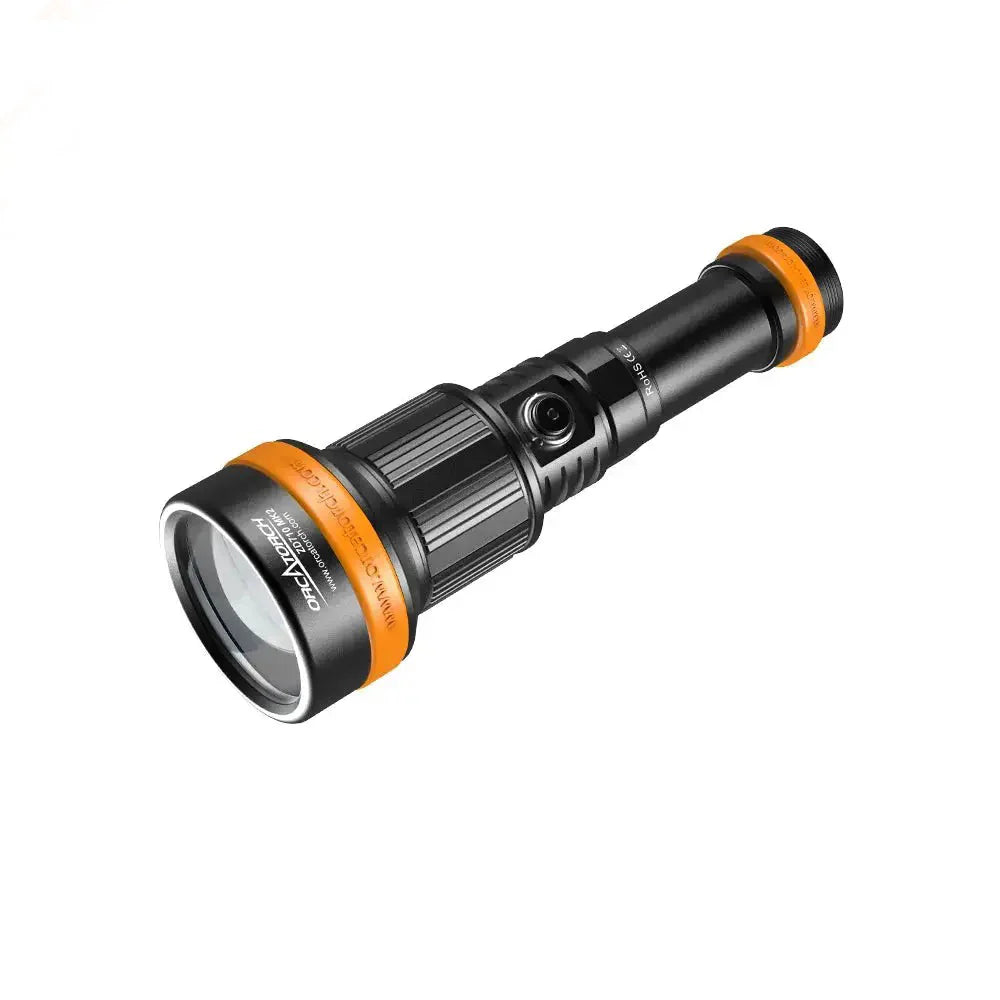 OrcaTorch ZD710 MK2 Zoomable Dive Light Beam Angle 4°-72° Adjustable, Max 212500cd Beam Intensity